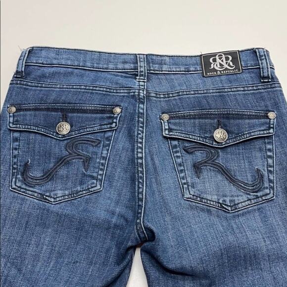 ROCK & REPUBLIC KASANDRA Womens 8 Blue Jeans - Picture 2 of 5